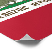 Mesozoic Republic California Flag Stegosaurus Poster (Hoek)