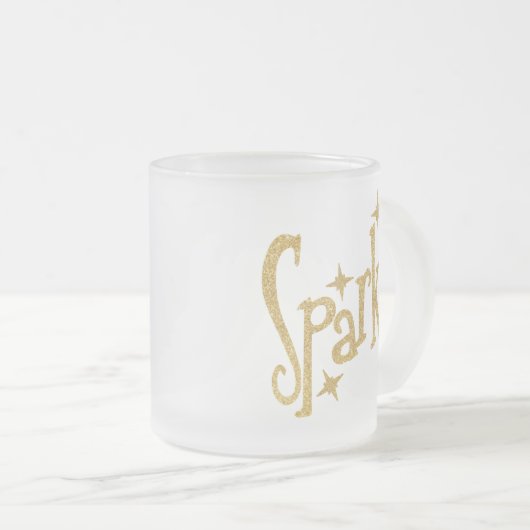 Mesp in Gold Matglas Koffiemok (Voorkant rechts)