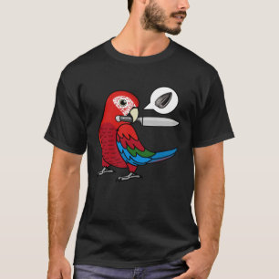 Mesparkiet wil zaden I Groen-gevleugelde Ara T-shirt