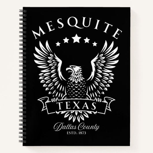 Mesquite Dallas County Texas Vintage Adelaar Notitieboek (Voorkant)