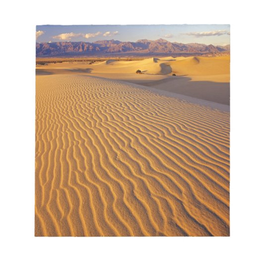 Mesquite Flat zandduinen in Death Valley Notitieblok (Voorkant)