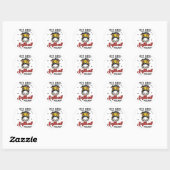Mess altijd gestreste softbal mama ronde sticker (Vel)