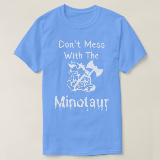 Mess met de Minotaur doneren T-shirt (Design voorkant)