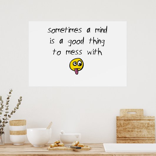 Mess met een geest poster (Keuken)
