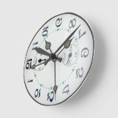 Mess met je hoofdklok ronde klok (Hoek)