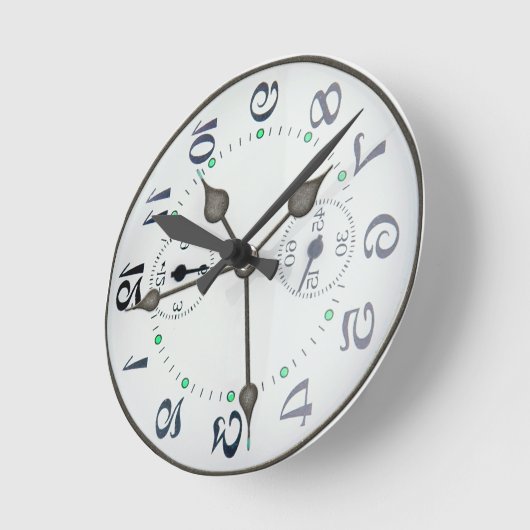 Mess met je hoofdklok ronde klok (Hoek)