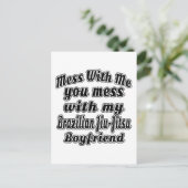 Mess met mij... je bent gek op mijn Braziliaanse J Briefkaart (Staand voorkant)