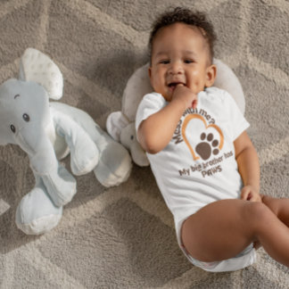Mess met mij? Mijn Big Brother heeft Paws Baby Bod Romper
