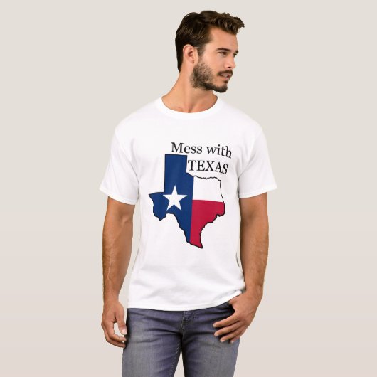 Mess met Texas T-shirt (Voorkant volledig)