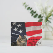 Mess met vlag laat je sterren zien briefkaart (Staand voorkant)