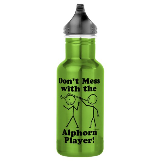 Mess niet met de Alphorn Player Waterfles (Rechts)