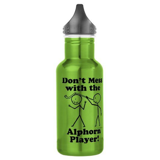 Mess niet met de Alphorn Player Waterfles (Links)