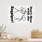 Mess niet met de Bagpiper Poster (Keuken)