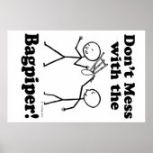 Mess niet met de Bagpiper Poster (Voorkant)