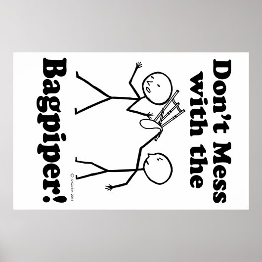 Mess niet met de Bagpiper Poster (Voorkant)