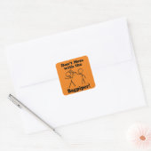 Mess niet met de Bagpiper Square Sticker (Envelop)