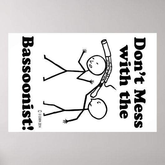 Mess niet met de bassonist poster (Voorkant)