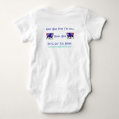 Mess niet met de bull Baby White One Piece Romper (Achterkant)