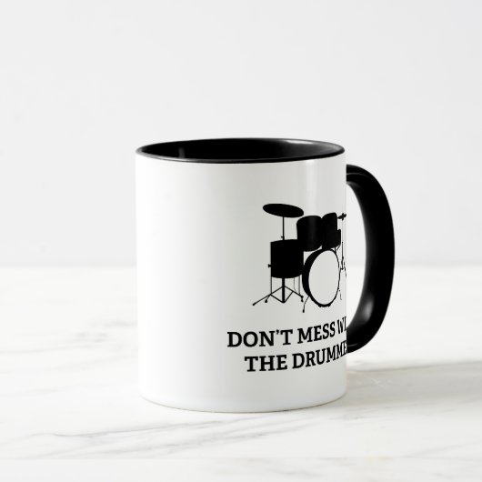 Mess niet met de drummer koffee Mok (Voorkant rechts)