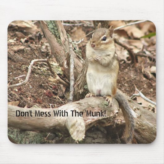 Mess niet met de 'Munk'. Mousepad Muismat (Voorkant)