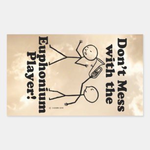 Mess niet met de rechthoekige S van de Speler van Sticker