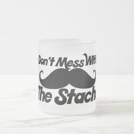 Mess niet met de Stache Matglas Koffiemok (Center)