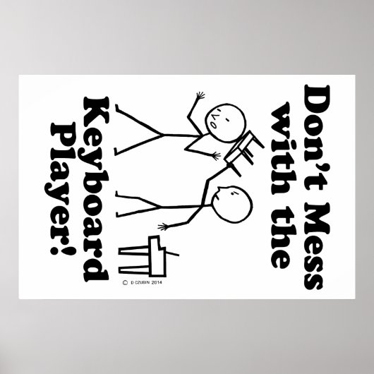 Mess niet met de toetsenbordspeler poster (Voorkant)