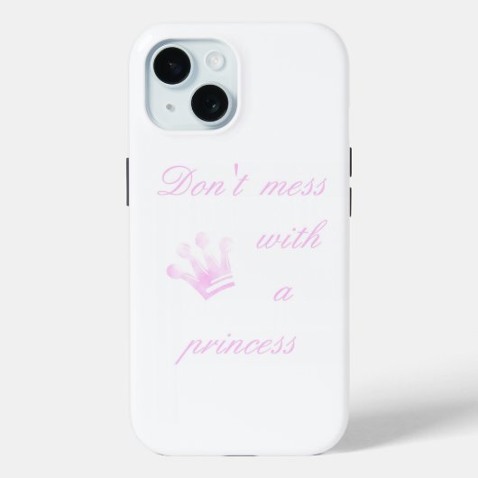 Mess niet met een prinses - wit - Case-Mate iPhone case (Achterkant)