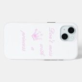 Mess niet met een prinses - wit - Case-Mate iPhone case (Achterkant (horizontaal))