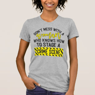 Mess niet met een vrouw t-shirt