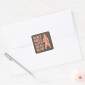 Mess niet met mama Beer Funny Mam Vierkante Sticker (Envelop)