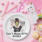 Mess niet met mama. papieren bordje (Feest)