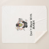 Mess niet met mama. sherpa deken (Voorkant (horizontaal))