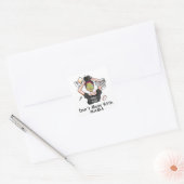 Mess niet met mama. vierkante sticker (Envelop)