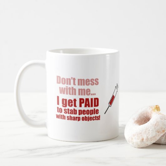 Mess niet met me koffie-Mok Koffiemok (Met donut)