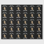 Mess niet met me Vacuum Cleaner Pun Dark BG Cadeaupapier (Vlak)