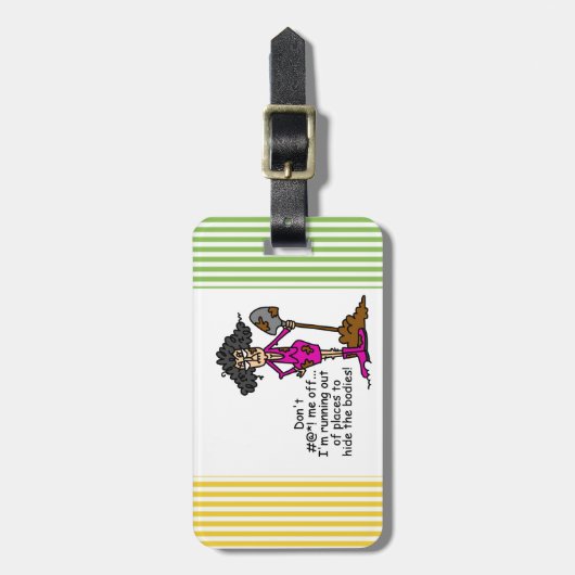 Mess niet met mij bagagelabel (Voorkant verticaal)