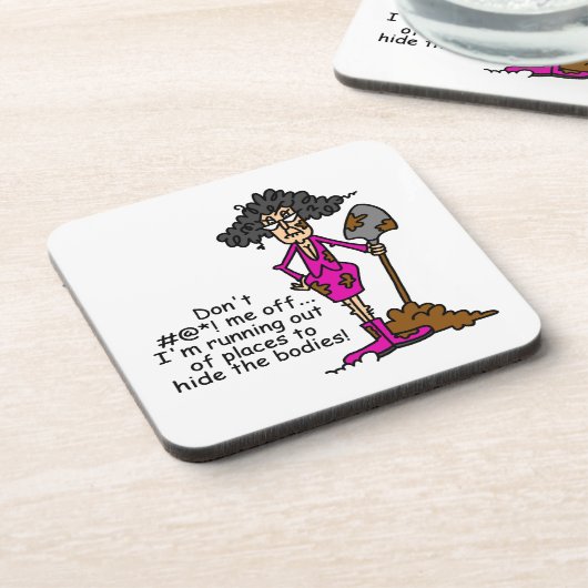 Mess niet met mij bier onderzetter (Linkerzijde)