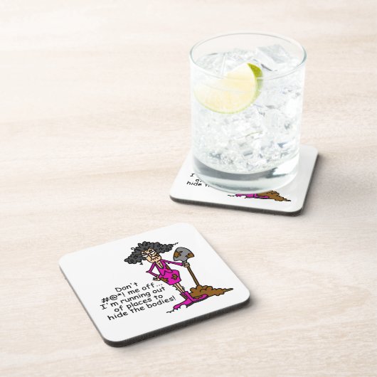 Mess niet met mij bier onderzetter (Rechterzijde)