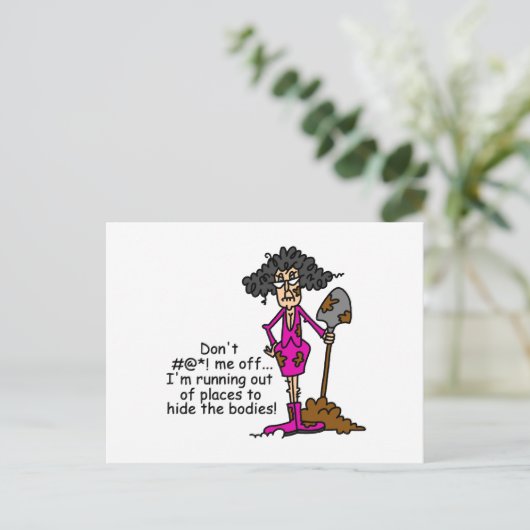 Mess niet met mij briefkaart (Staand voorkant)