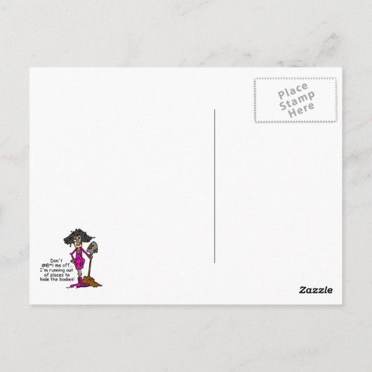 Mess niet met mij briefkaart (Achterkant)