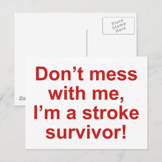 Mess niet met mij, ik ben een overlevende van de b briefkaart (Voorkant / Achterkant)