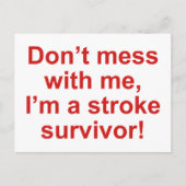 Mess niet met mij, ik ben een overlevende van de b briefkaart (Voorkant)