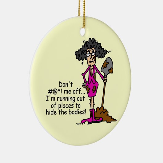 Mess niet met mij keramisch ornament (Rechts)