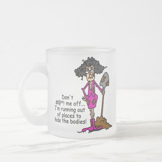 Mess niet met mij matglas koffiemok (Links)