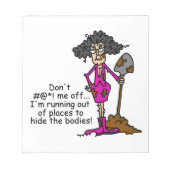 Mess niet met mij notitieblok (Voorkant)