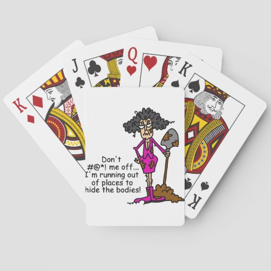 Mess niet met mij speelkaarten (Achterkant)