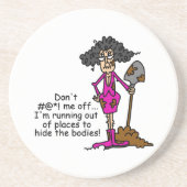 Mess niet met mij zandsteen onderzetter (Voorkant)