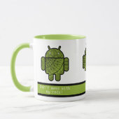 Mess niet met Mijn Code Groene Robots Mok (Links)