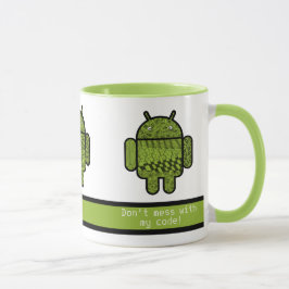 Mess niet met Mijn Code Groene Robots Mok